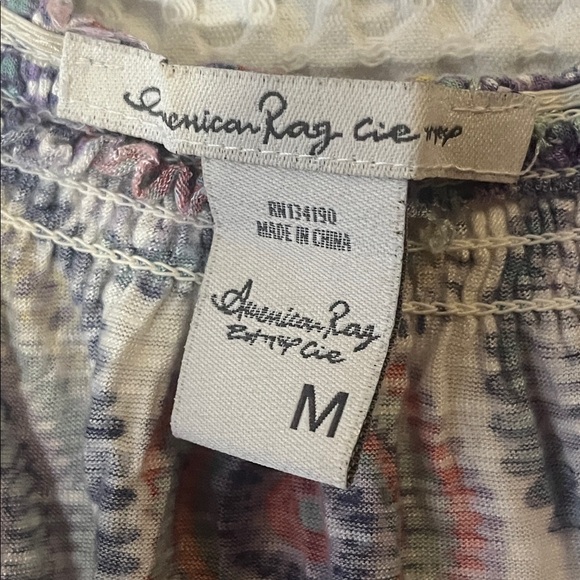 American Rag Multicolor Patterned Crop Top - Picture 2 of 3